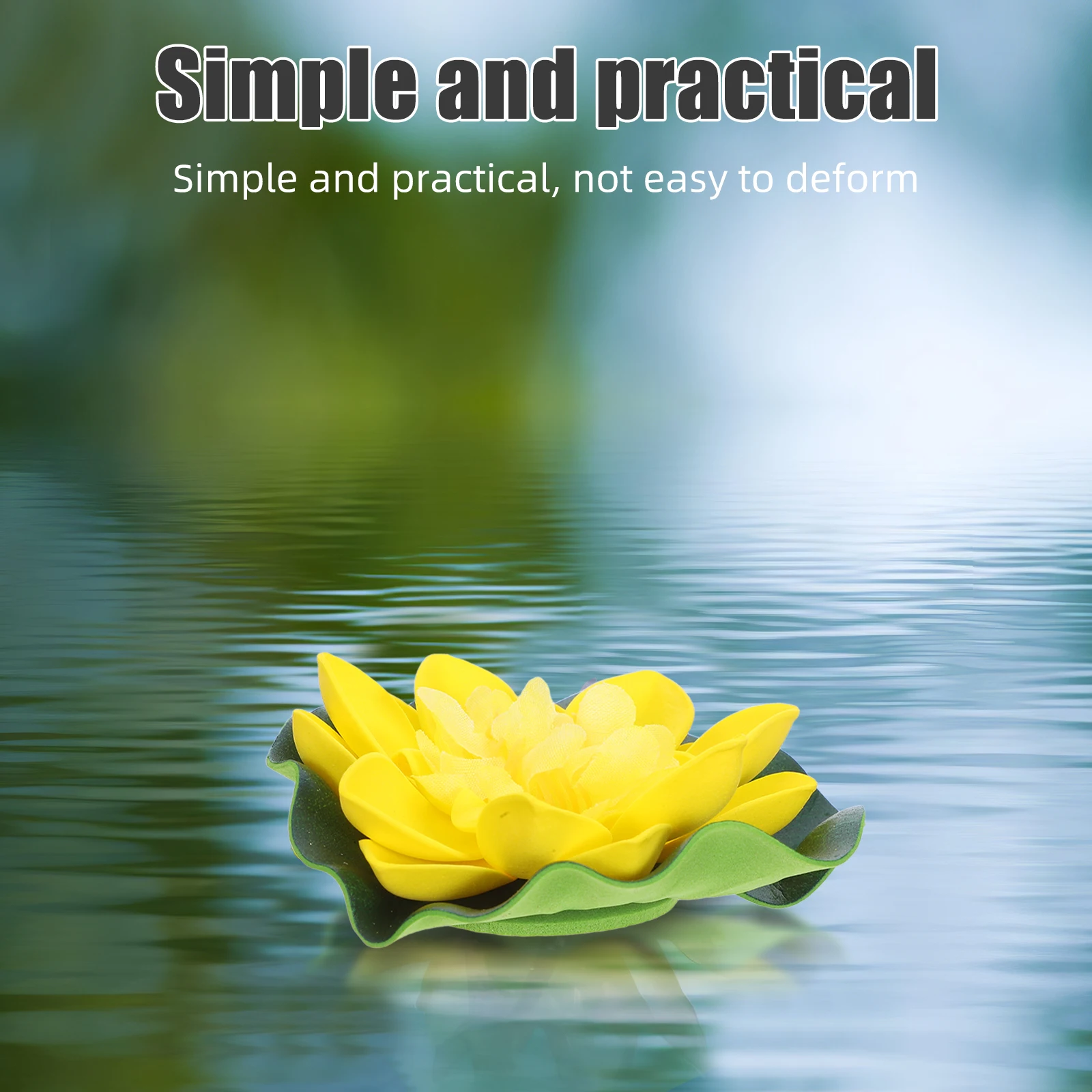 

5Pcs Artificial Lotus Floating Water Lily Eva Premium Pond Decor 10cm Home Garden Patio Red Yellow Pink Light Pink