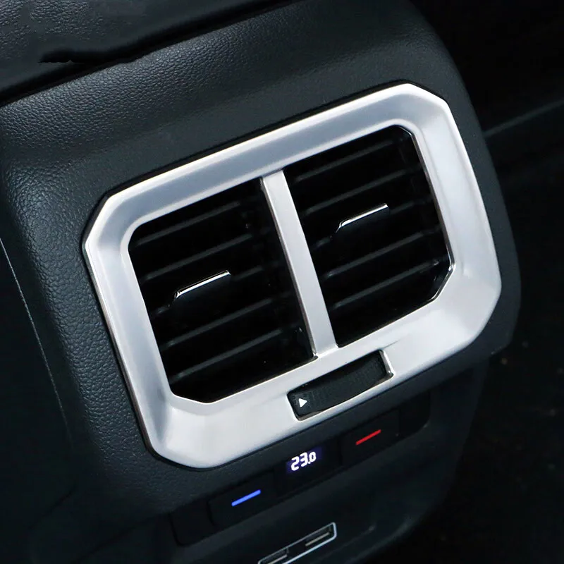 

For Volkswagen VW Tiguan mk2 Stainless Accessories Car Armrest Rear Air Outlet Vent Cover Trim Interior Decoration 2017-2021