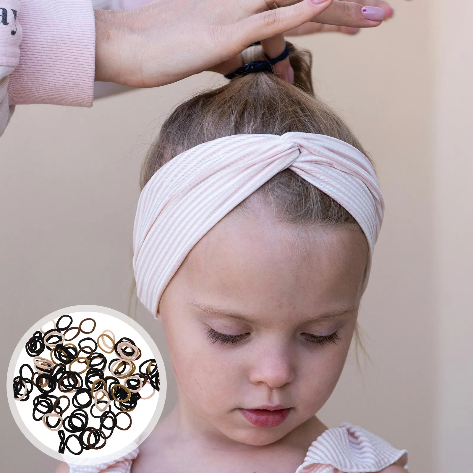 

100 шт. эластичных бесшовных резинок для волос без повреждений, разноцветные, для женщин и девочек, для толстых и тонких волос, оптом