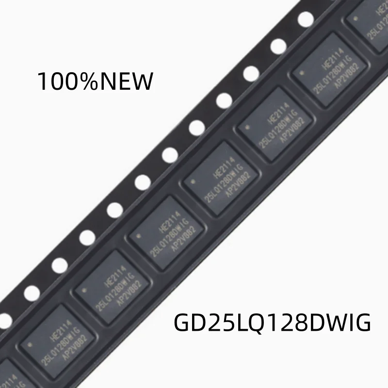 (5Pcs) 100% New Gd25Lq128Dwig 25Lq128Dwig Wson-8 128M-Bit 1.8V Serial Flash Memory Flash Memory Chip