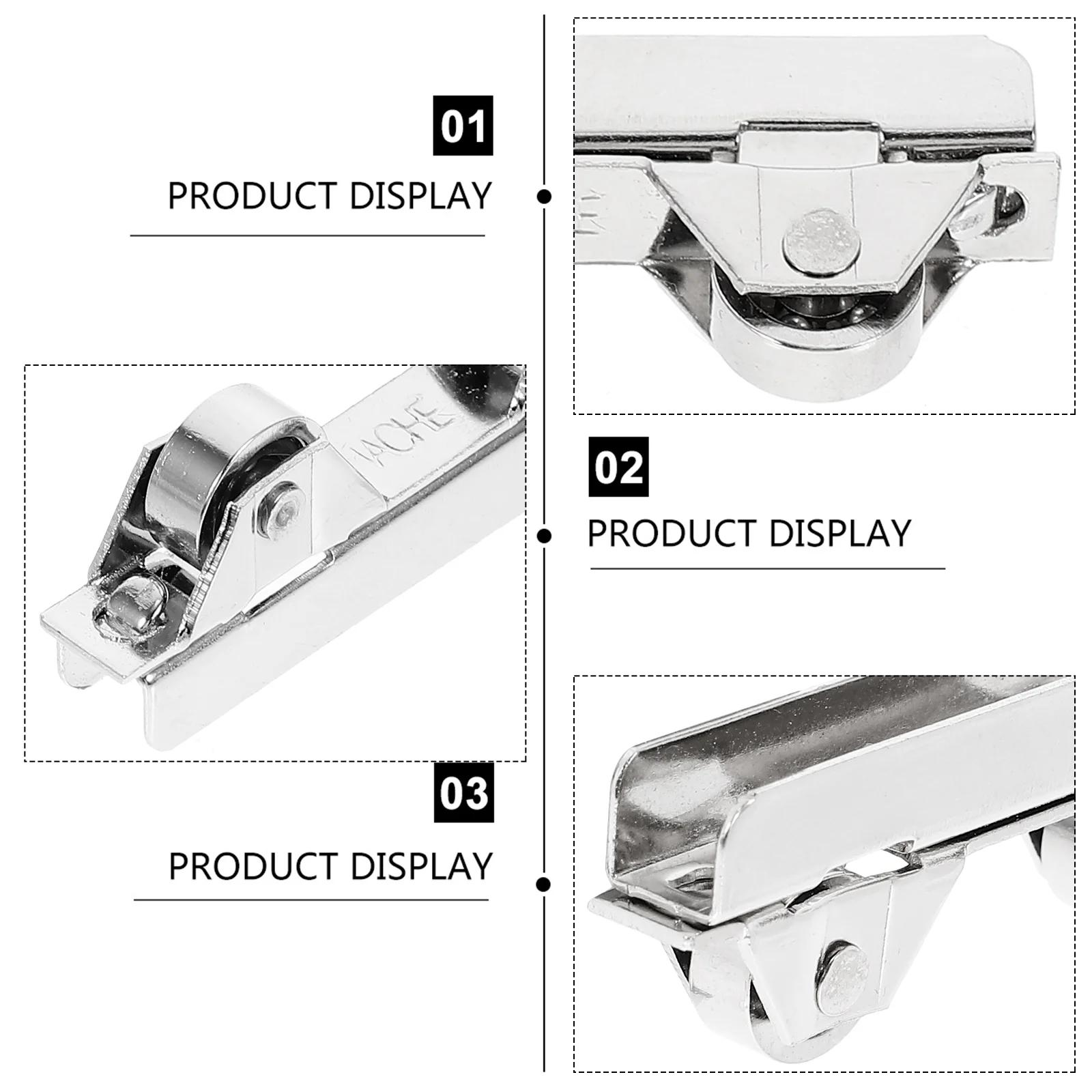 10 Pcs Glass Sliding Door Pulley Stainless Steel Roller Strong Load Bearing Easy Install Anti Rust 6cm Thick Showcase Window Low