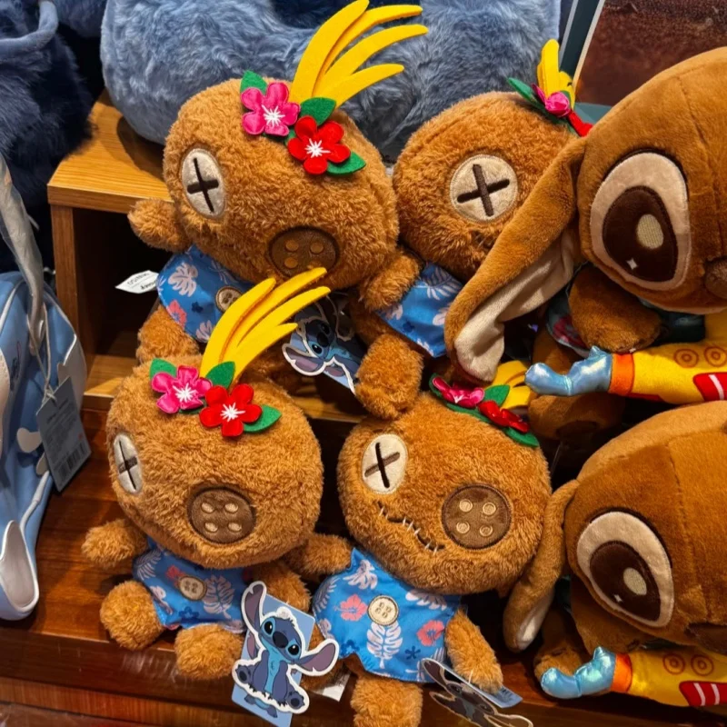 

Genuine Disney Stitch Soft Cute Plush Toy Doll Grab Machine Soothing Plushies Stuffed Pillow Doll Brown Leather Doll Plush Gifts