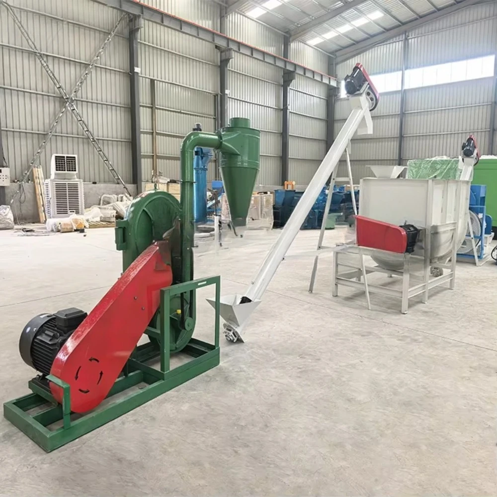 Large Fish Pet Feed Toothed Disc Crusher Corn Wheat Crushing Machine Self Feeding Flour Grinding Machine for Animal Food