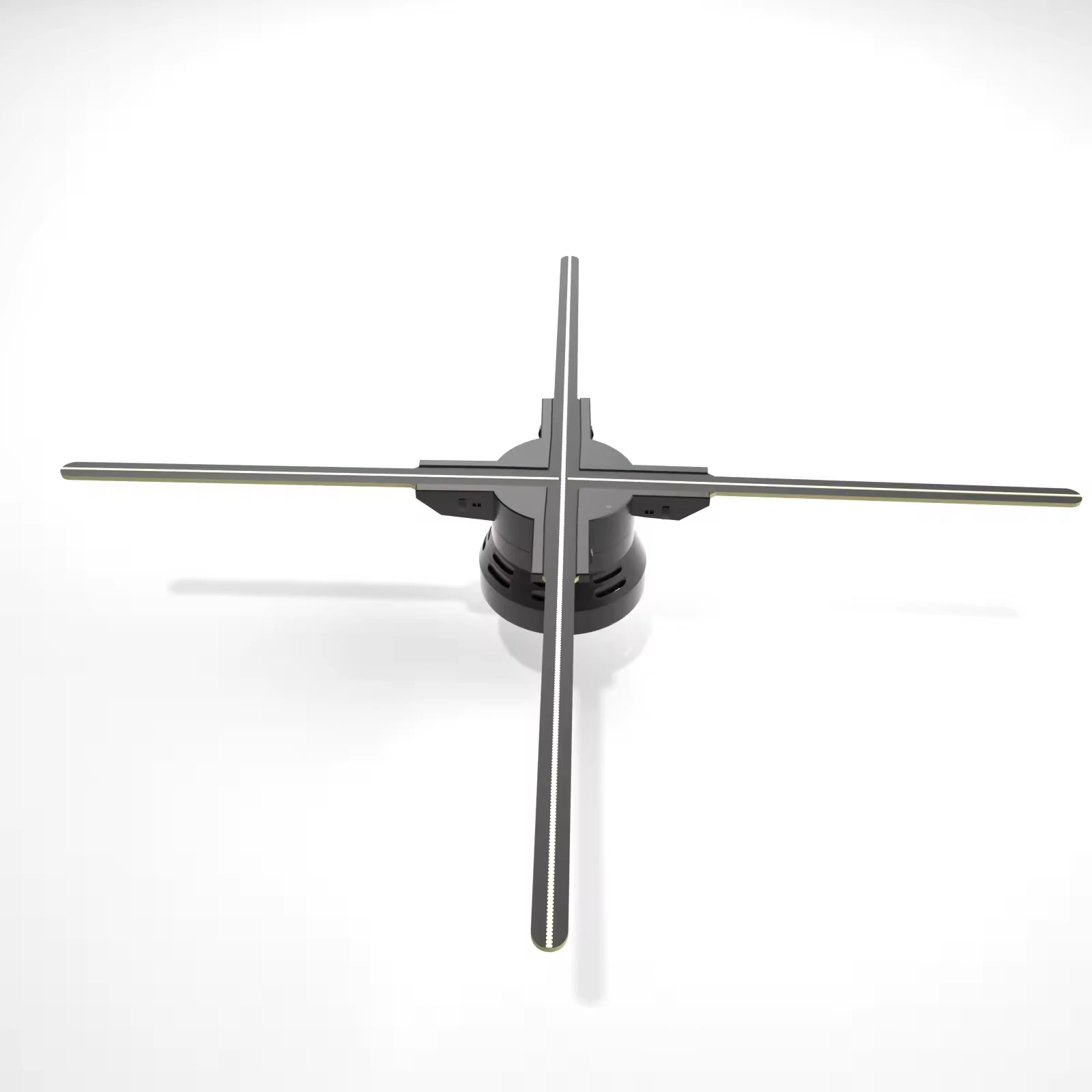 Carregar aplicativo gratuito para tela de ventilador de imagem de suspensão aérea de projetor holográfico supergrande de 150 cm para equipamentos de publicidade