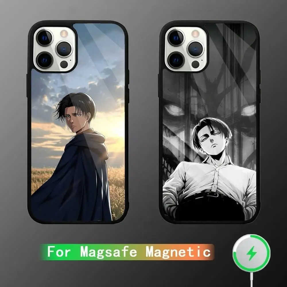 

Levi Ackerman Attack on Titan Phone Case For iPhone 16,15,14,13,12,Pro,Max,Plus,Mini,SE New Magsafe Magnetic Wireless Charging