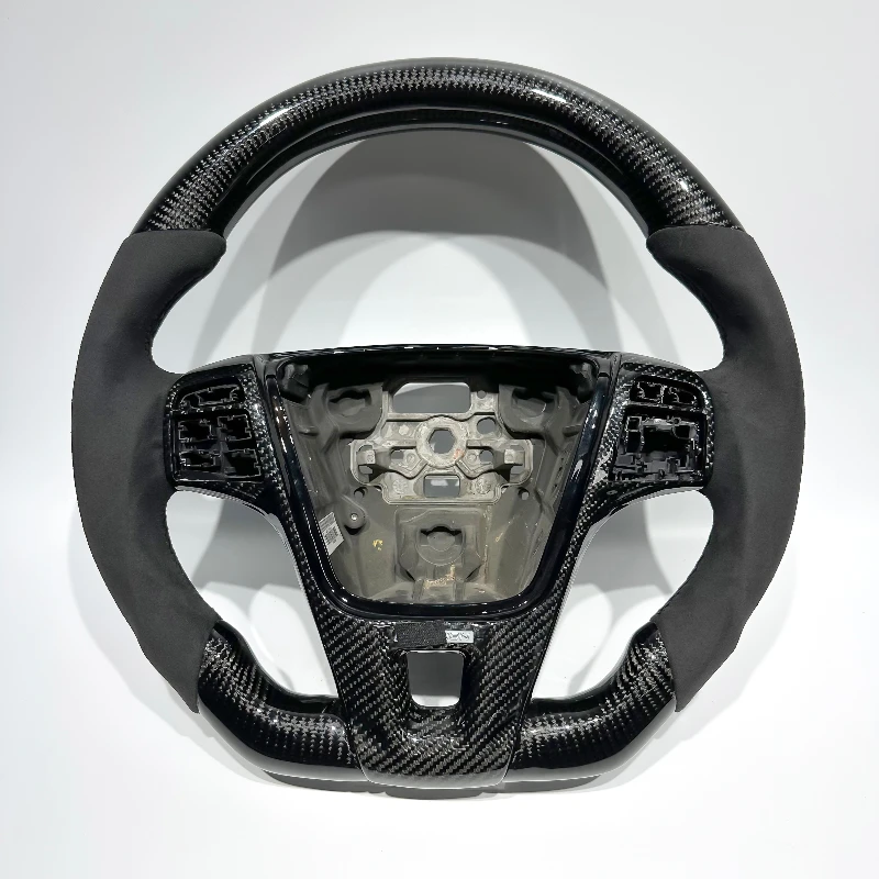 

Black Carbon Fiber Steering Wheel for Volvo V40 with Alcantara Drop Shipping Quality Car Accessories for VOLVO 2010 2008 2000