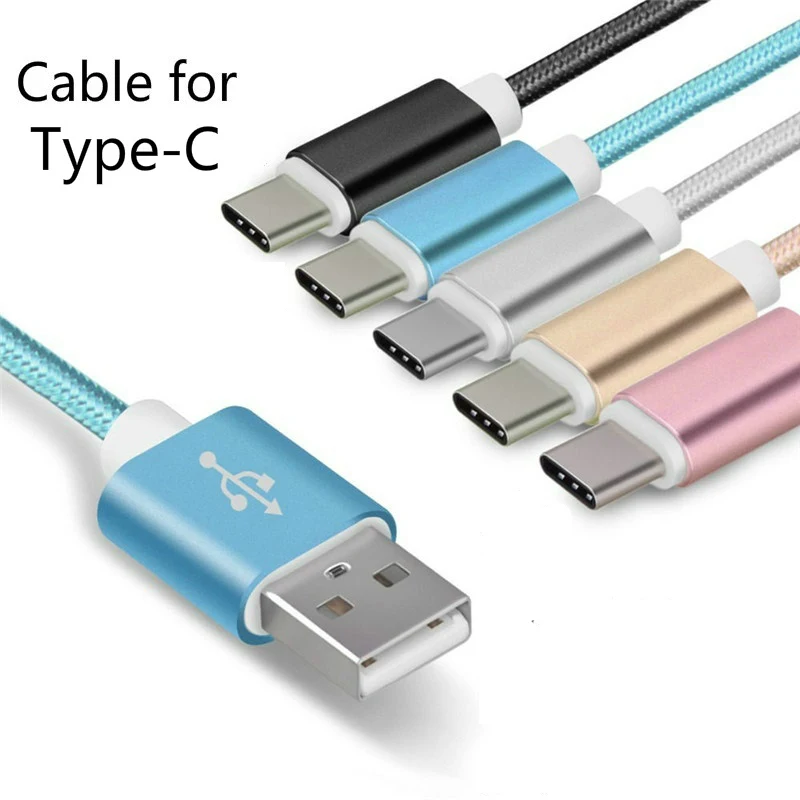 نايلون نسج USB نوع C كابل شحن سريع ، اكسسوارات الهاتف المحمول ، شاحن لسامسونج ، شاومي ، هواوي ، ممن لهم ، 1.0 متر