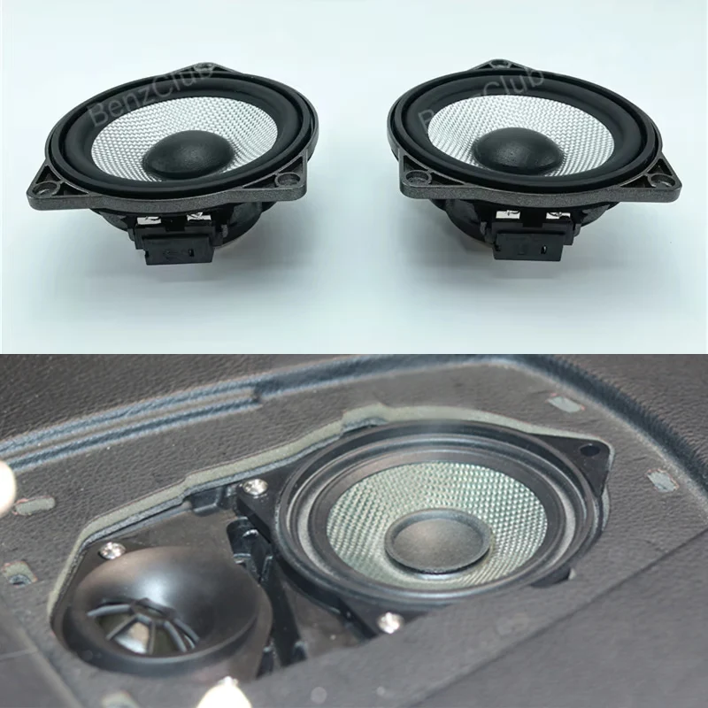 4 Inch Midrange Speaker Upgrade BW for BMW E-Series & F-Series, Plug-and-Play Door Audio Replacement, Enhanced for 3/5/7 Series