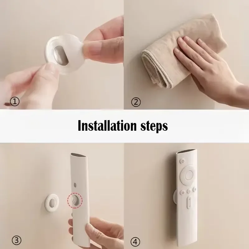 3-Piece Set Drill-Free Magnetic Remote Control Stickers Wall-Mounted for TV Air Conditioning DVD Remote Controls