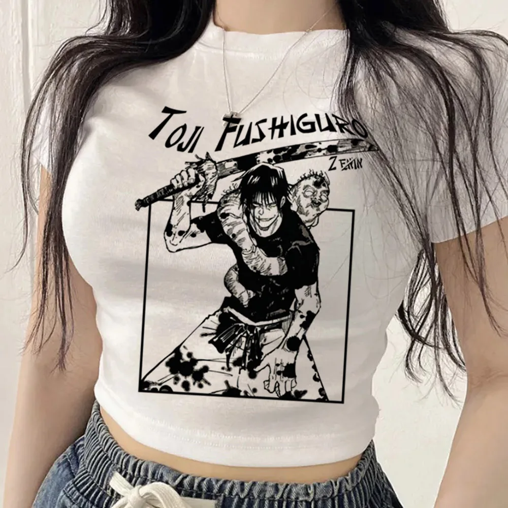 Jujutsu Kaisen cropped top teen gyaru anime clearance sales japanese tshirt gothic harajuku meme dollette clearance sales