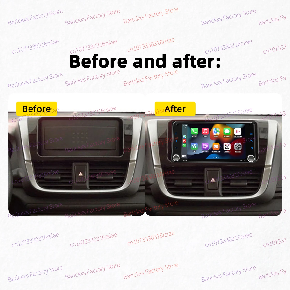 لتويوتا فيوس يارس L 2016-2019 رئيس وحدة 2 الدين أندرويد راديو Carplay أندرويد السيارات 7 "شاشة سيارة الوسائط المتعددة لتحديد المواقع والملاحة #2