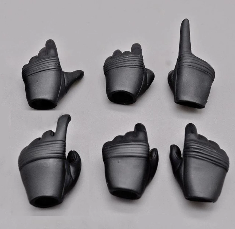 

Medicom RAH Trendy Style Light Armor Black Gloved Hand Types Model 6PCS/SET Accessories For 12" Figure Scene Component DIY 1/6