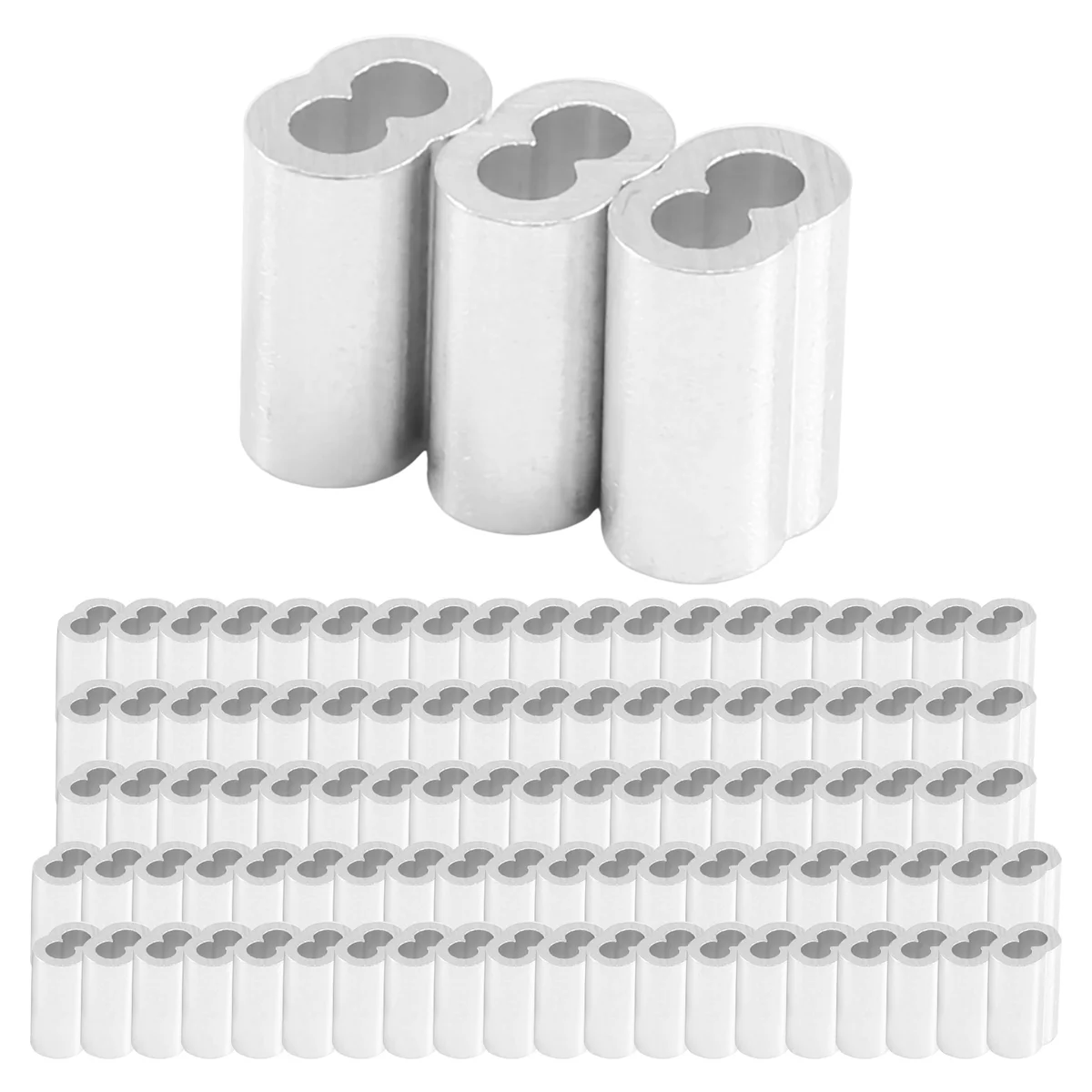 A06R 100 stuks aluminium krimplushuls voor draadkabel en kabel met een diameter van 3 mm