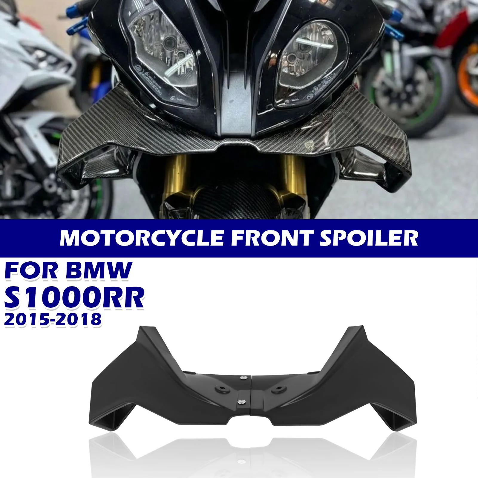 For BMW S1000RR S1000 RR S 1000 RR 2015-2018 Motorcycle Front Fairing Air Spoiler Decorative Stabilizer Wing Fixed Wing Spoiler