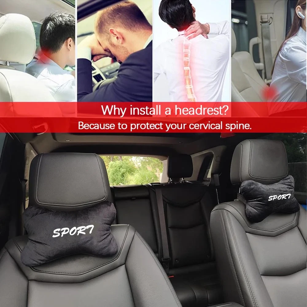 مقعد السيارة رئيس دعم الرقبة الراحة حامي السيارات الرقبة الوسائد مسند الرأس لمقعد أودي فولكس فاجن سكودا ABT موتور سبورتسلاين