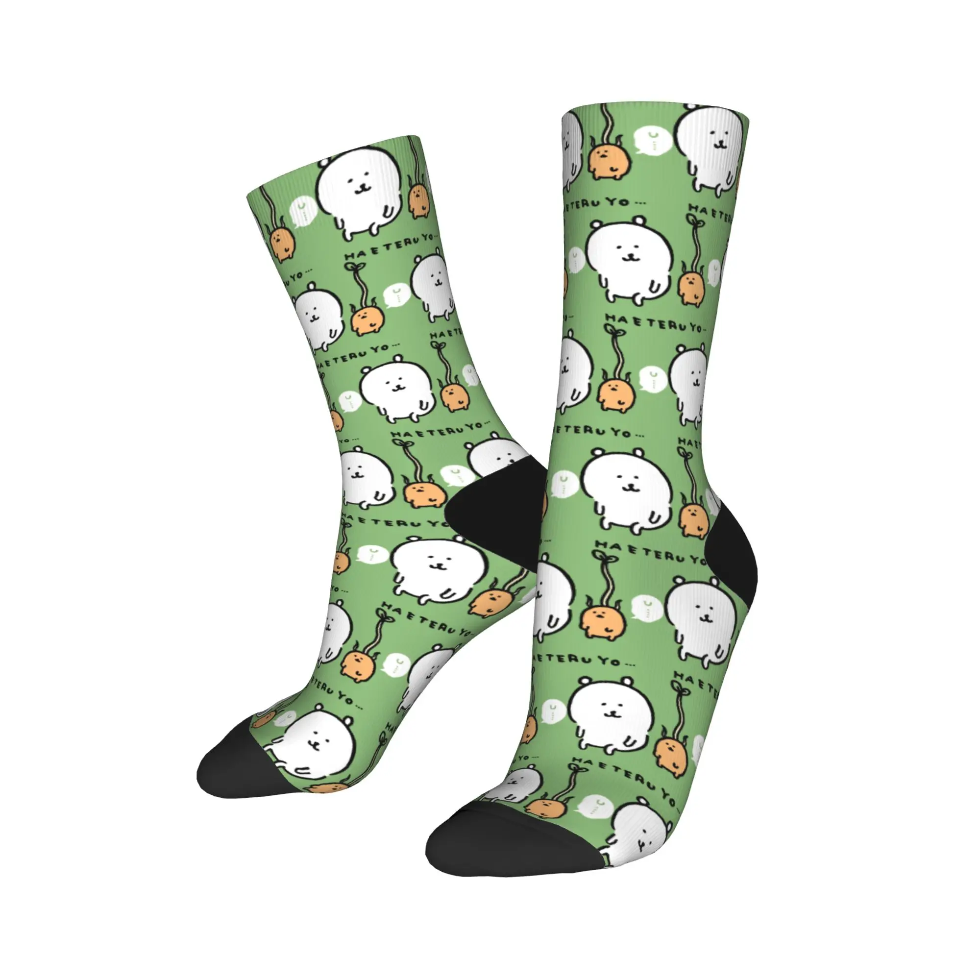 Joke Bear Haeteru Yo Cartoon Sokken Mannen Vrouwen Grappig Gelukkig Sokken Harajuku Lente Zomer Herfst Winter Midden Buis Sokken Gift