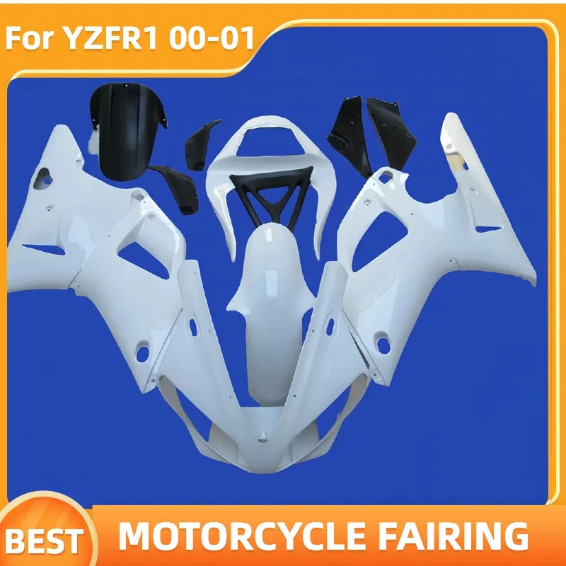 Reinweißes Verkleidungsset für Yamaha 2000 2001, YZF-R1 YZF1000 Verkleidungsset Karosserie YZFR1 00