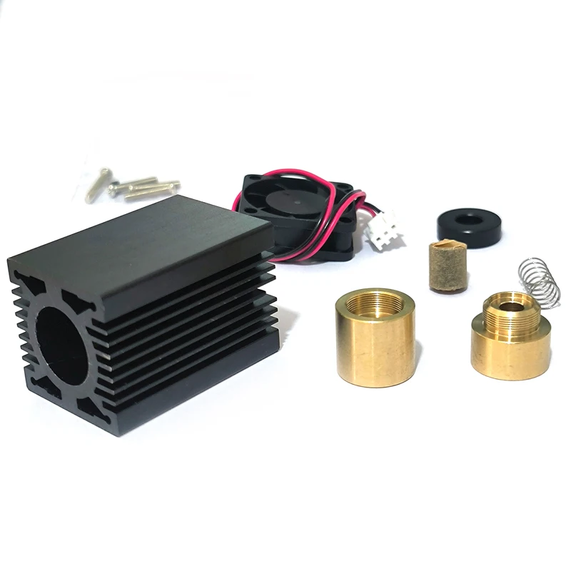 9mm TO5 Laser Diode Housing Case with 405nm 450nm Blue Glass Collimating Lens and Fan Cooling