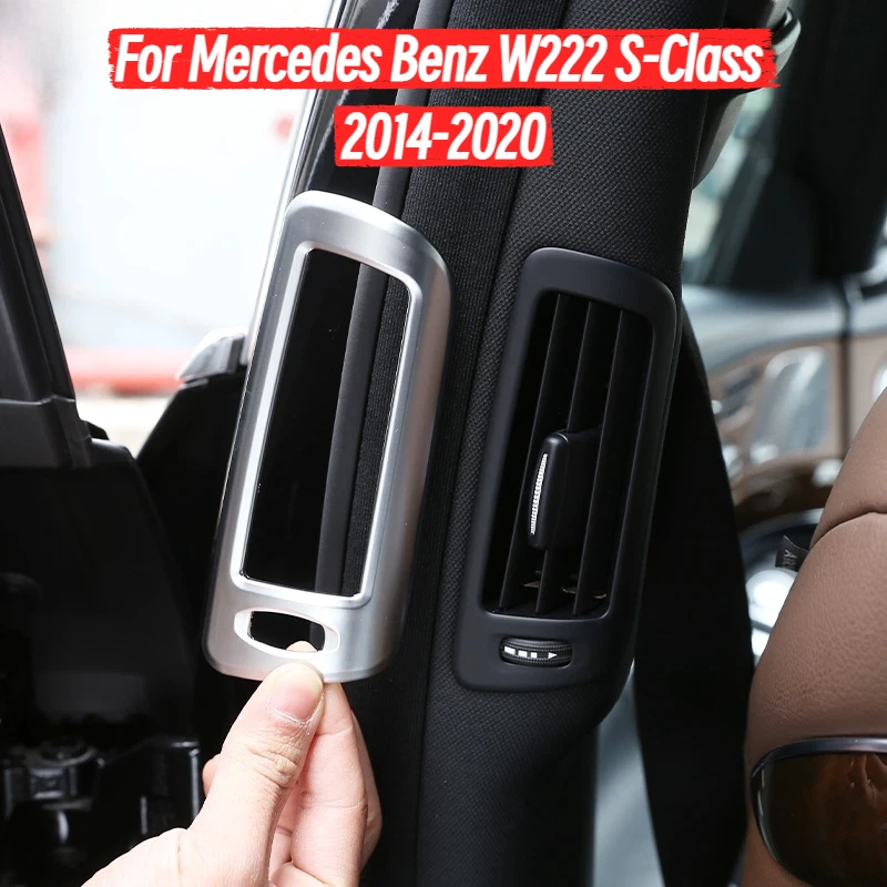 

Car Styling Accessories For Mercedes Benz W222 S-Class 2014-2020 Rear B Pillar Air Conditioning Outlet Frame Sticker Cover Trim
