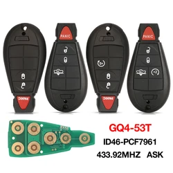 jingyuqin 3/4/5 Buttons GQ4-53T 433.92MHz ID46 PCF7961 Chip ASK Remote Car Key For Dodge RAM RAM 1500 2500 3500 2013-2019 GQ453T