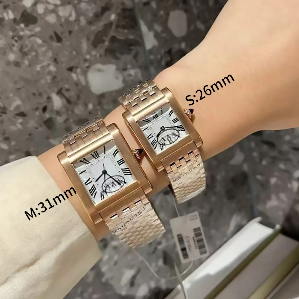 2025 luxo ct marca feminina relógio de quartzo japonês aço inoxidável diamante quadrado mulher roupas banheira relógio de couro genuíno