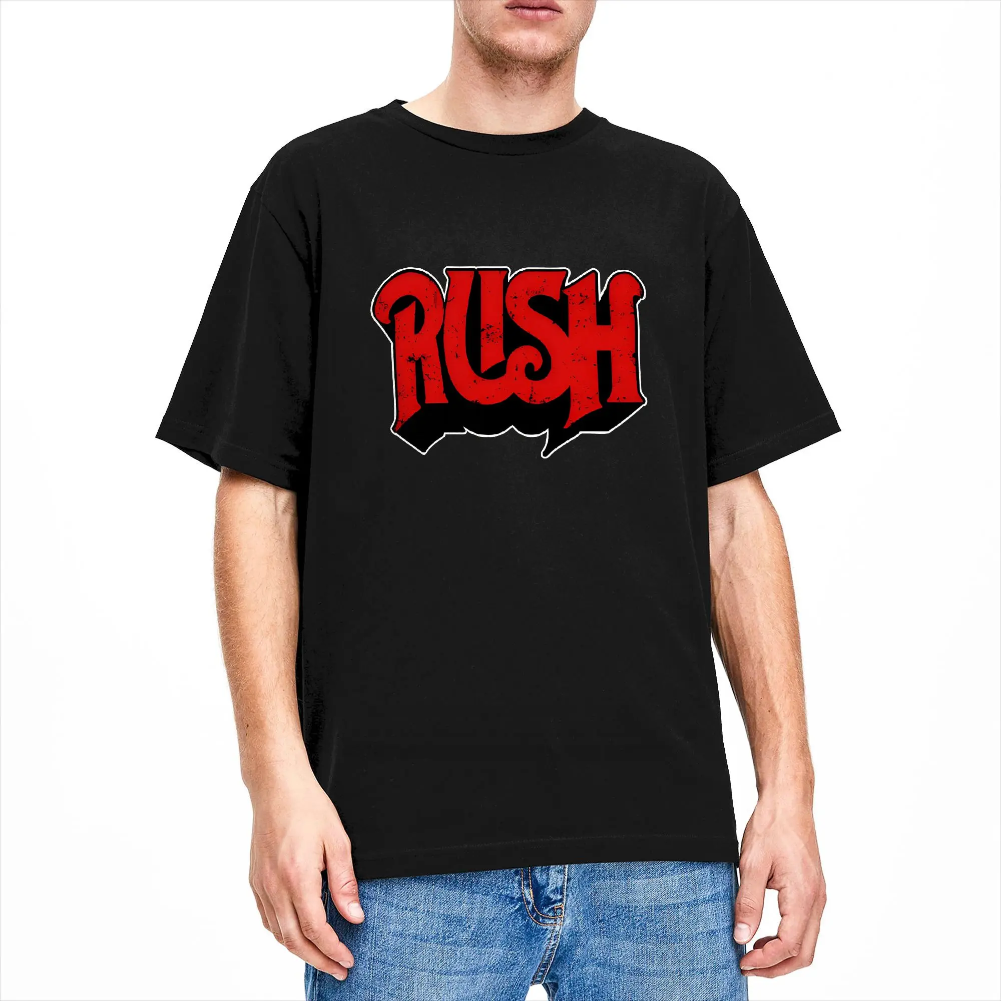 Rush Band Rock T-Shirt for Men Women  Fun 100% Cotton Tee Shirt Crew Neck Short Sleeve T Shirts Printed Clothes