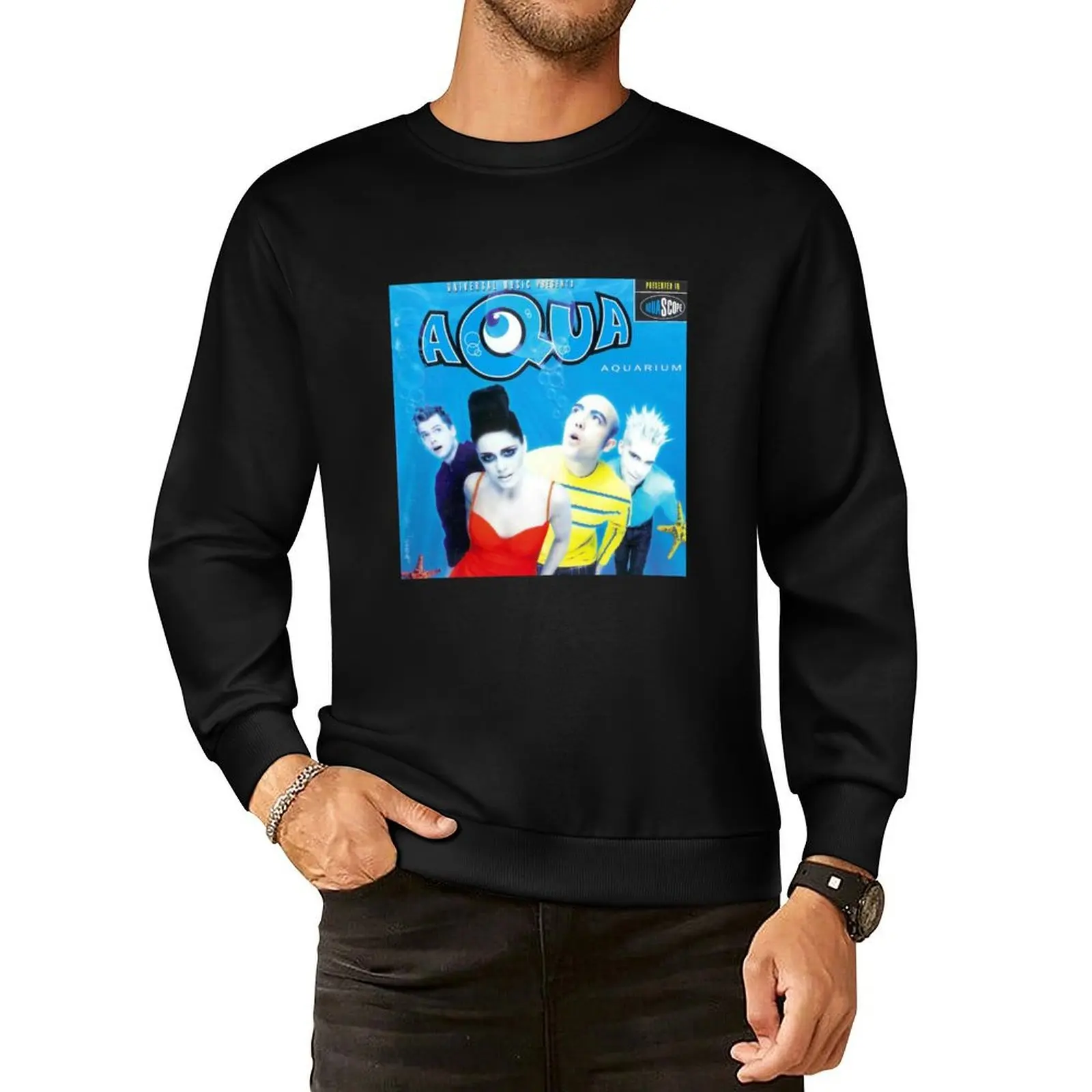 

Aqua Aquarium Album Cover Pullover Hoodie men's sweat-shirt men clothing new in hoodies & sweatshirts