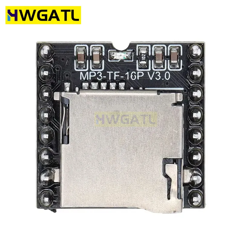 HWGATL DFPlayer Mini MP3 Player Module V3.0 16P TF Card U Disk DF Player Audio Voice Module Board