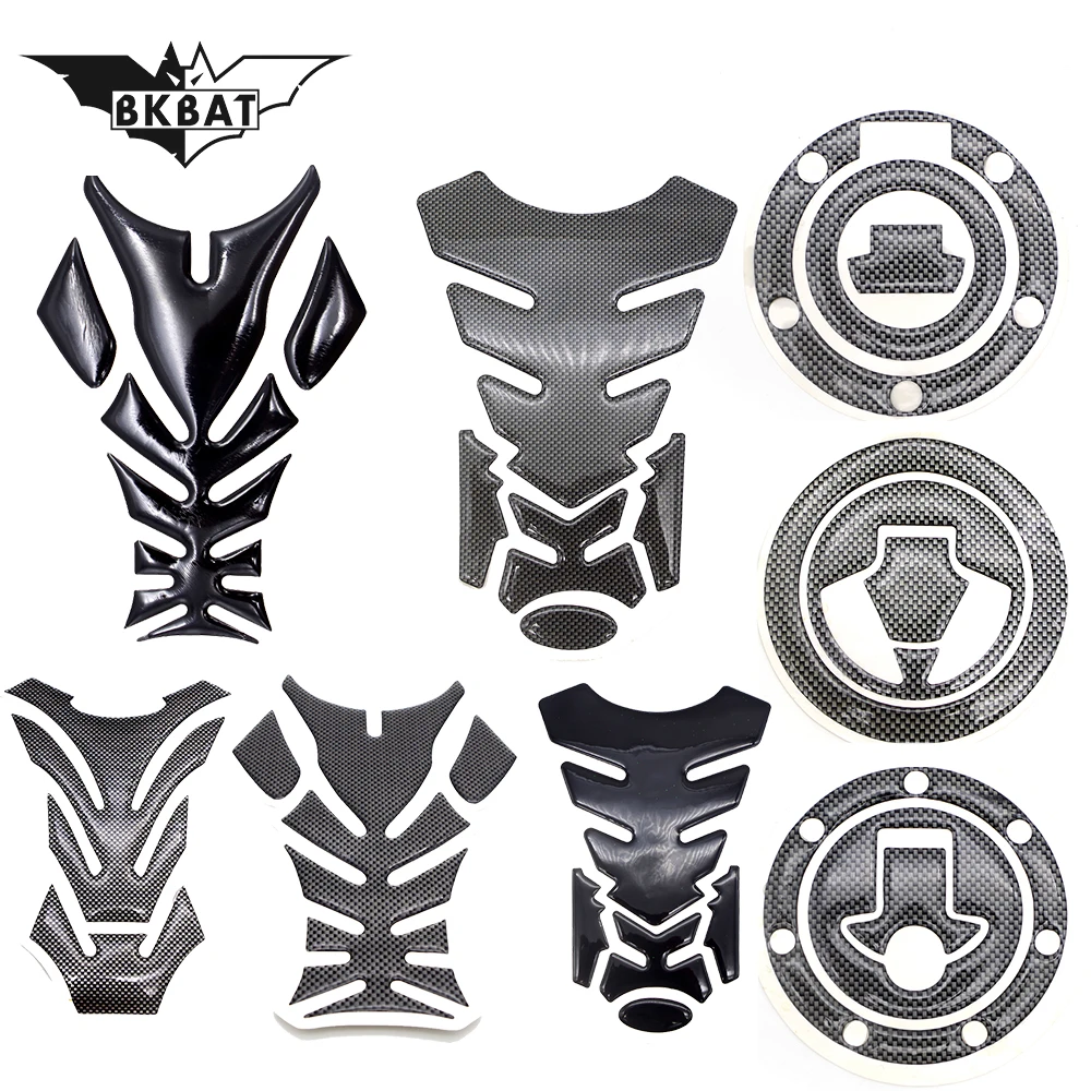 BKBAT 3D Moto Decal Motorcycle Gas Fuel Tank Pad Protector Sticker Kit For honda hornet cb600f g310gs bmw gs sportster