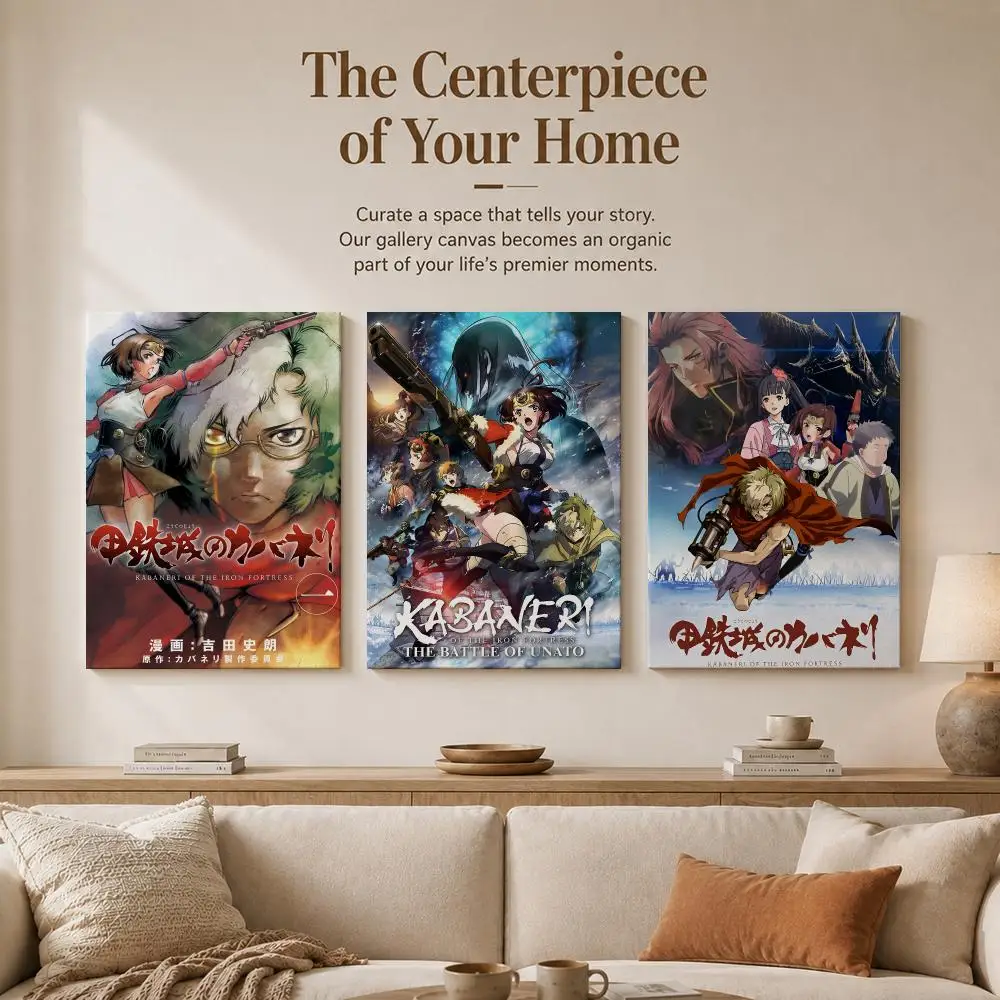 K-KABANERI OF THE IRON FORTRESS Framed Wall Painting Wood Canvas Poster For Living Room Bedroom Hallway Office Home Decor Gift