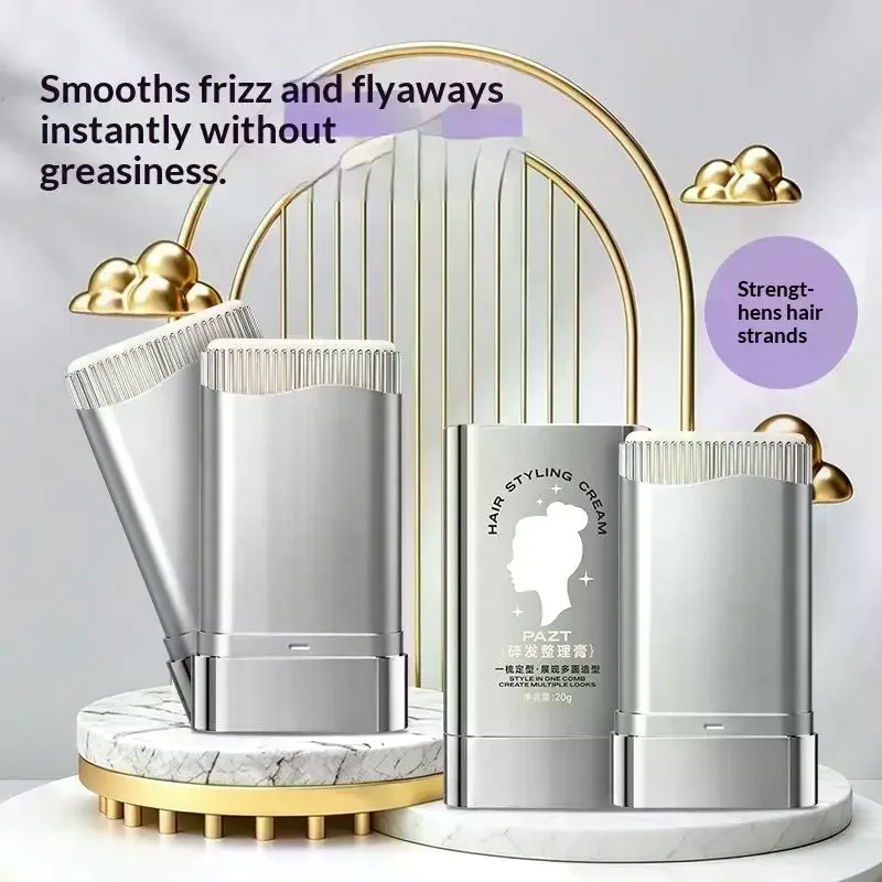 /YOV/Wax Stick Tames Flyaways Frizz Adds Volume Styling Cream For Men Women Fixes Broken Short Hairs Flyaway Taming Stick Hair