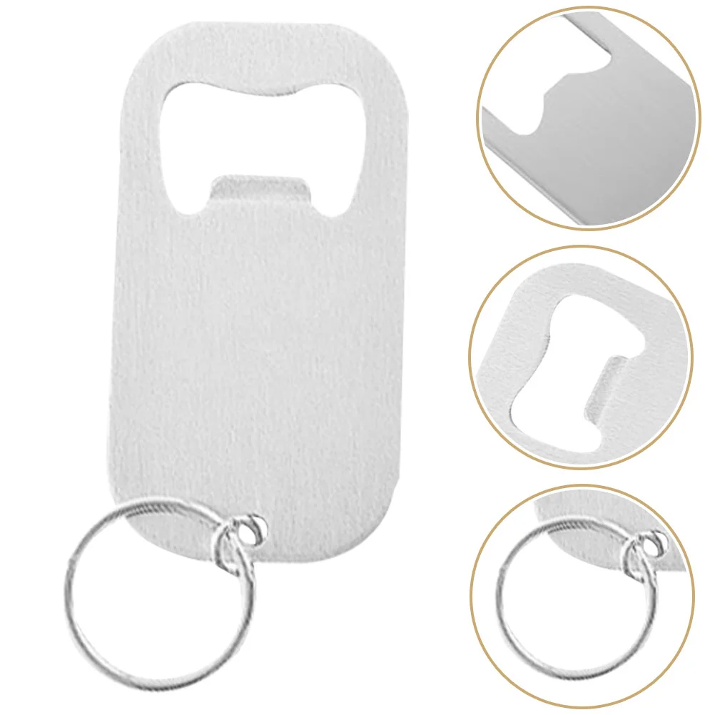 

2pcs Stainless Steel Bottle Opener Keychain Multi-Functional Beer Can Opener For Men Kitchen Bar Use Bulk Beverage Tool