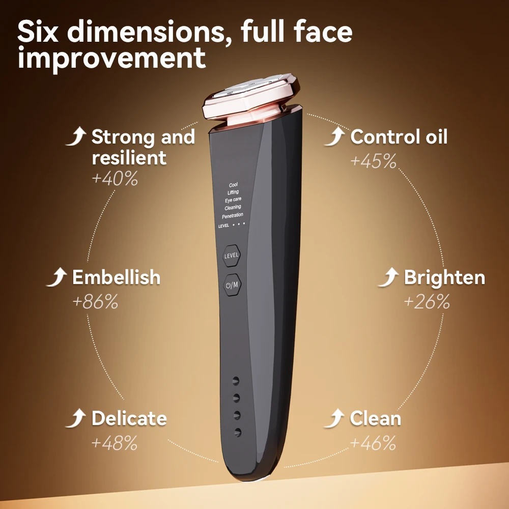 ハンドヘルドポータブルホームケア多機能ネックフェイスリフティングEMS LEDコールドプラズマ美容サロン機器フェイシャルローラー自宅用