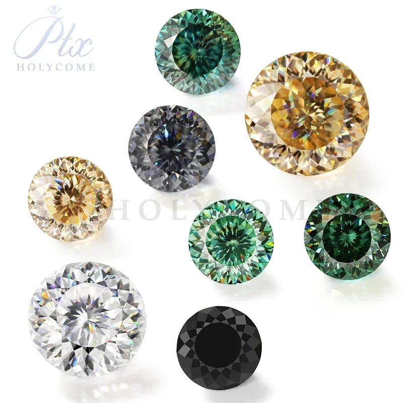 

Mixed Color Hundred Sided Cut Loose Moissanite Round Shape VVS1 Wholesale Gemstone Pass Diamonds Tester Women Jewelry Making