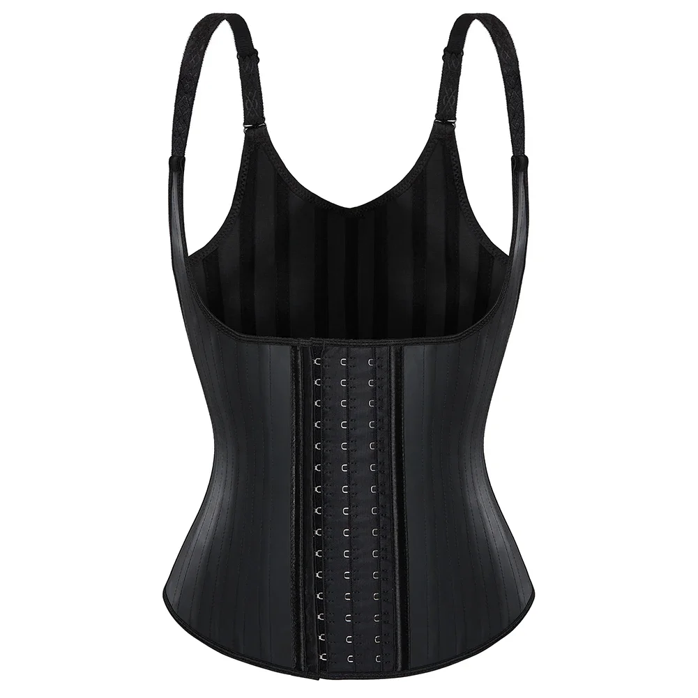 Latex Body Slimming Shapewear Vest Waist Trainer Sweat Sport Shaper Belly Sheath Modeling Straps Steel Boned Posture Shaper Belt