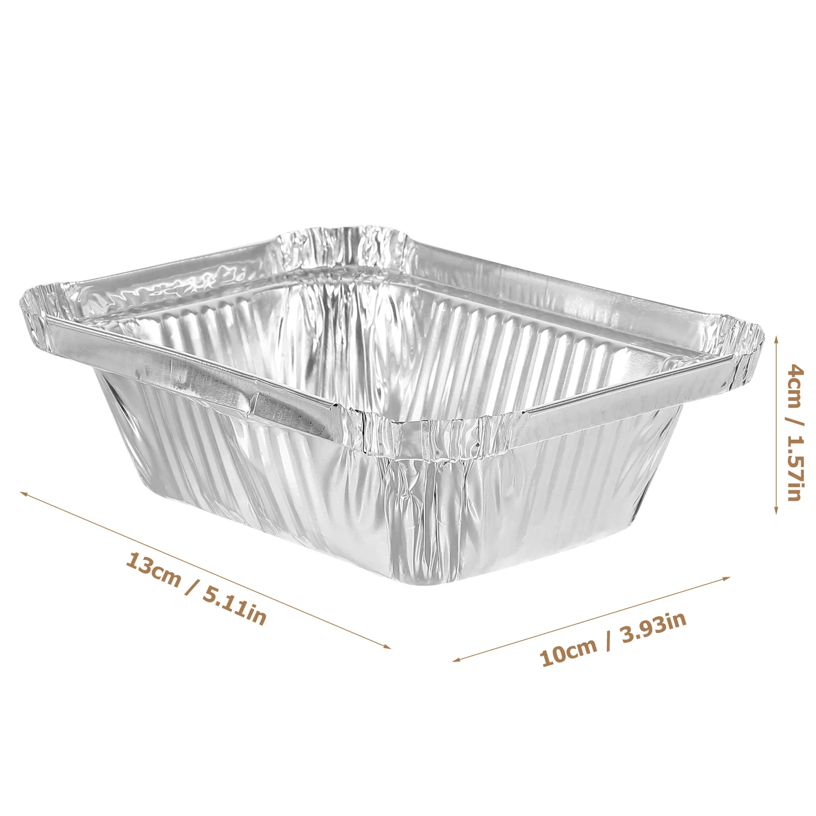 50pcs Disposable Aluminum Foil Pan Handy Food Containers multiuse Disposable Takeout Packing Pans kichen Baking Pan camping tool