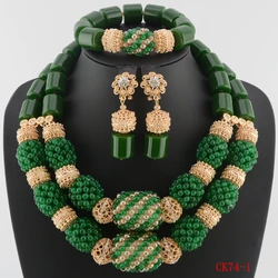 African Beads Jewelry Set for Women Fashion Accessory Wedding Necklace Set