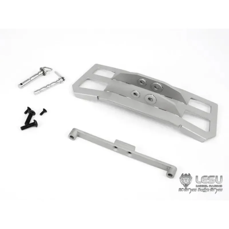 Metall-Stoßfänger-Fronthaken Silber G-6144 für 1/14 Tamiya RC für AROCS 3363 3348 Muldenkipper Ferngesteuerter Anhänger Spielzeugteile – Detail 5