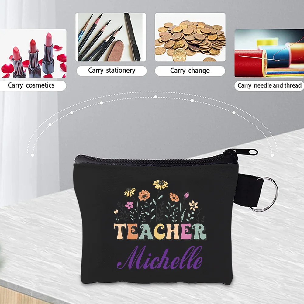 أزياء المرأة المطبوعة سستة عملة المحفظة المفاتيح أحمر الشفاه عملة المحفظة