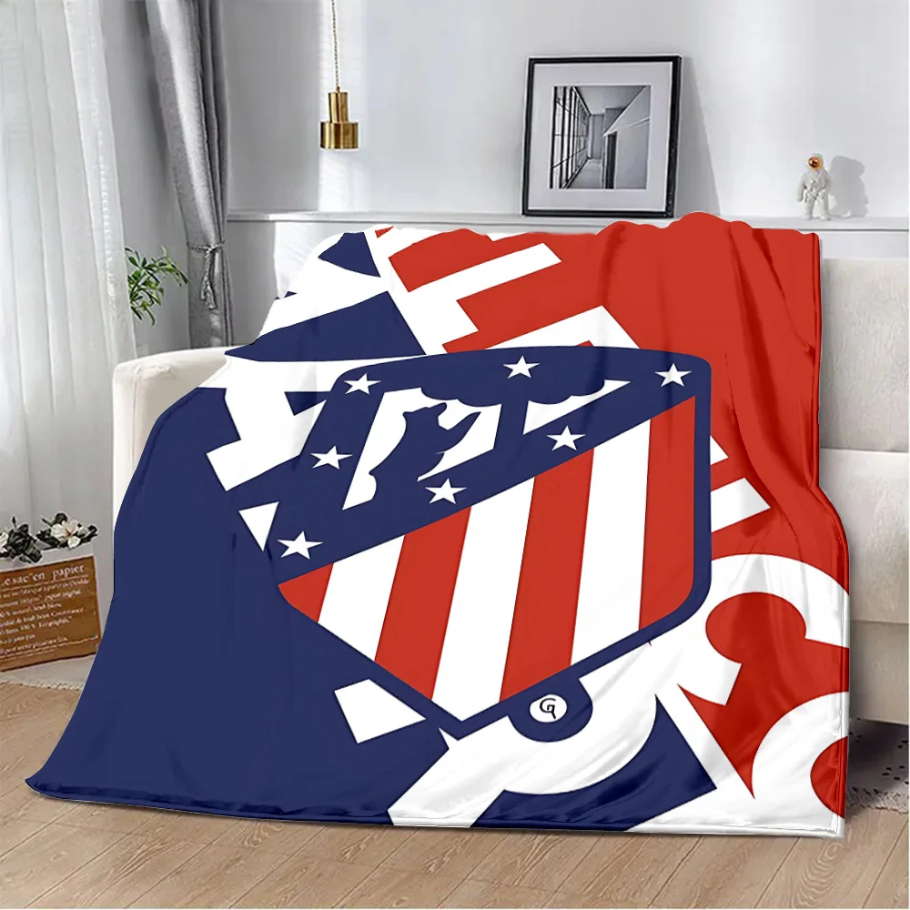 Printed Blanket Picnic Blankets Warm Atletico-FC-Madrid Blanket Soft and Comfortable Blanket Home Travel Birthday Gift