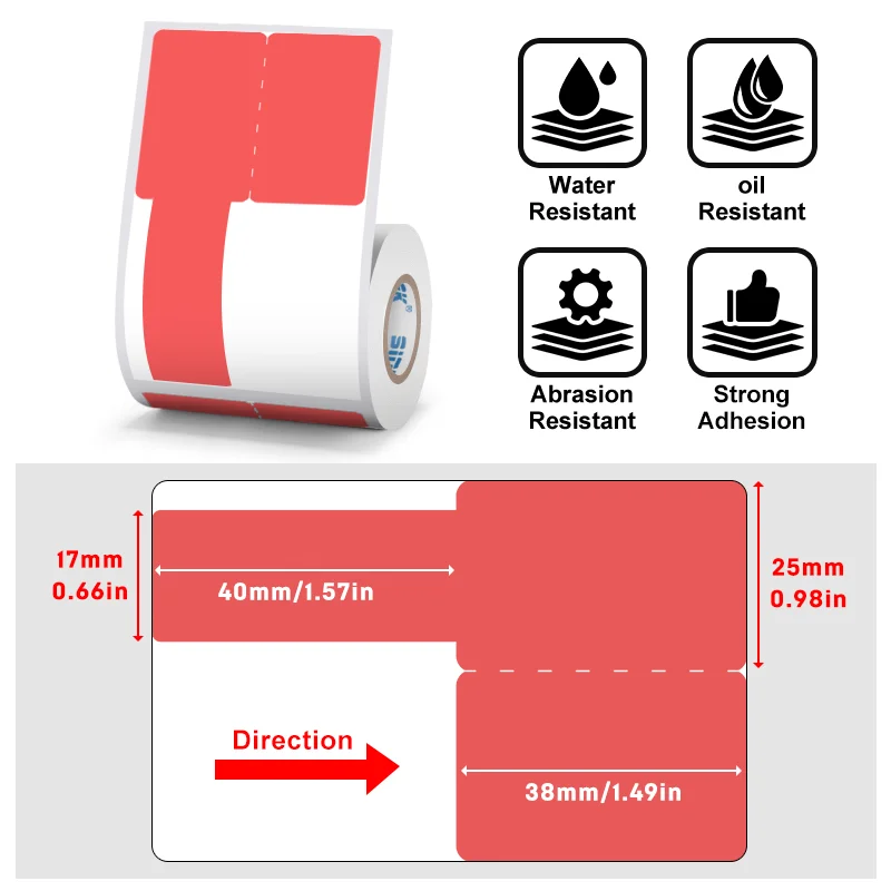 Color Cable Labels Labels for Cable Management Self-Adhesive Labels Wire Marking Tape Suit for Phomemo SINMARK Thermal Printers