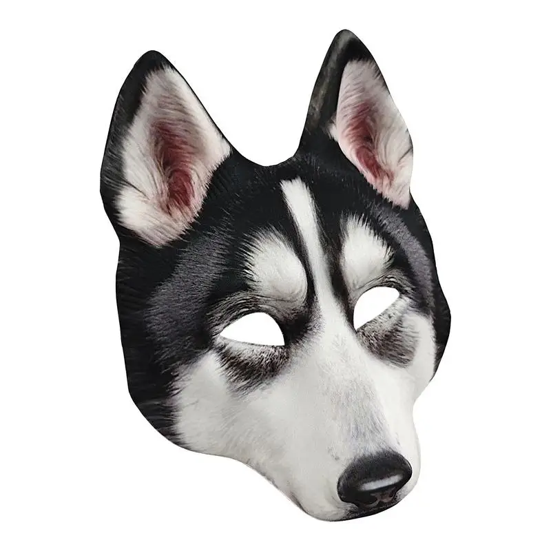 Husky Masque Realistic Cosplay Animal Head Headgear Horror Dog Full Face Mask Dog Mask Mask Realistic Dog Realistic Mask Dog