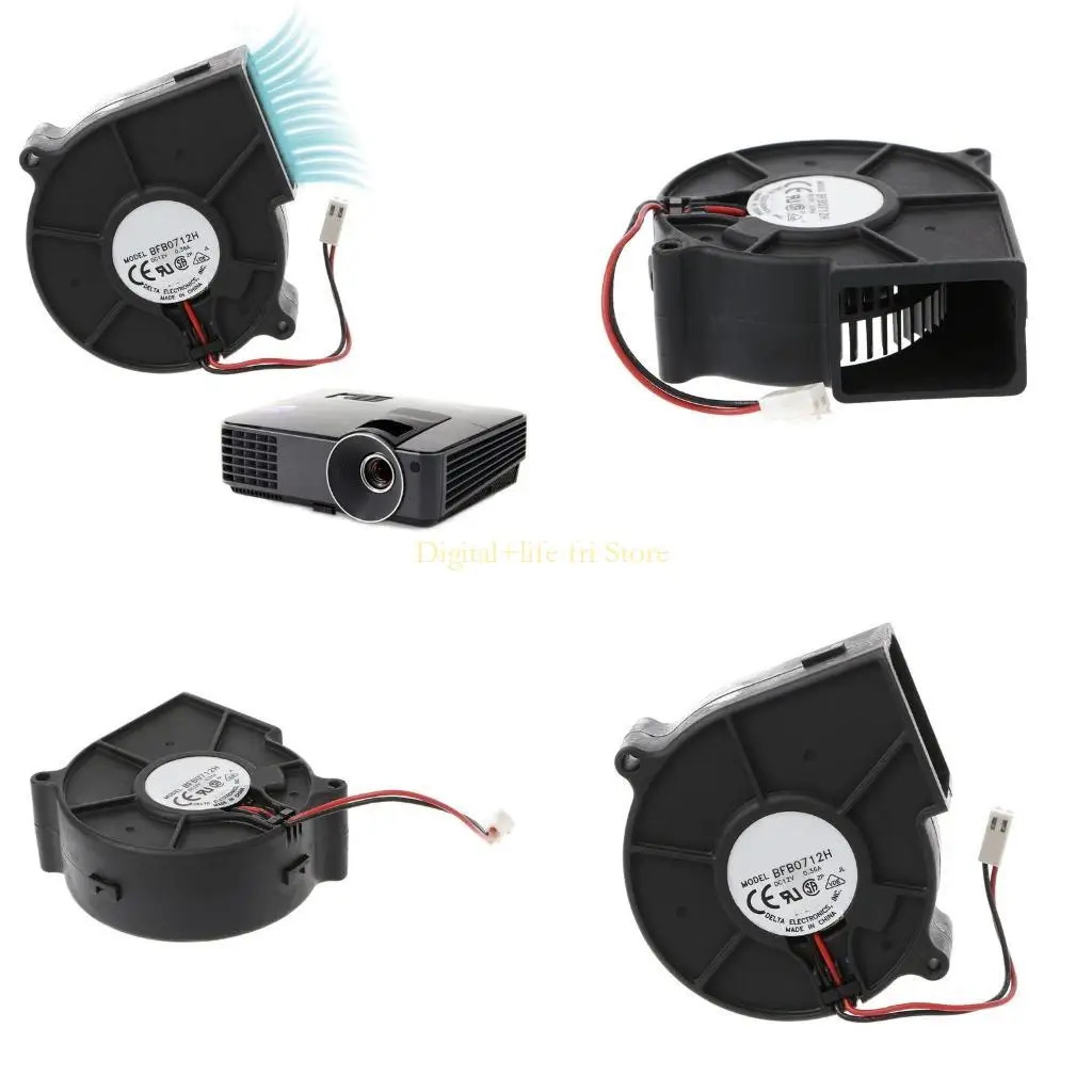 

E06D Blower Humidifier Fan Two Ball Bearing 12V 0.36A 2900RPM Cooling Fan with 2pin Cable 28CM for 3D Printer