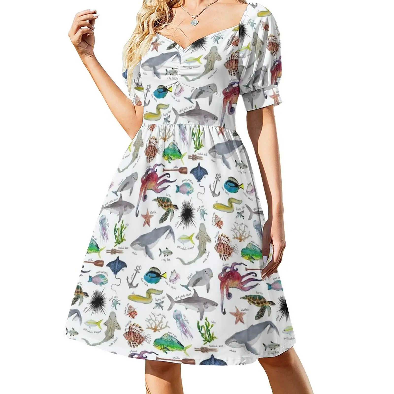 

Under the Sea Alphabet Dress loose summer dress women's summer dresses 2023 Women's evening dress