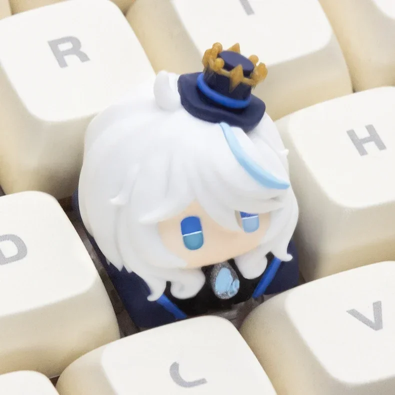 Unique Genshin Key Caps Anime Character Style 3D Resin Layered Drip Design Personalized MX Switch Keycap for Mechanical Keyboard