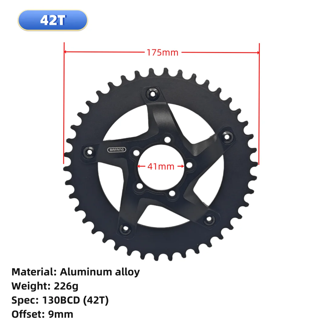 BAFANG E-bike Chainring  Chainwheel For BBSHD BBS03 G320 M615 M625 1000W Mid Motor 40T 42T 44T 46T 48T