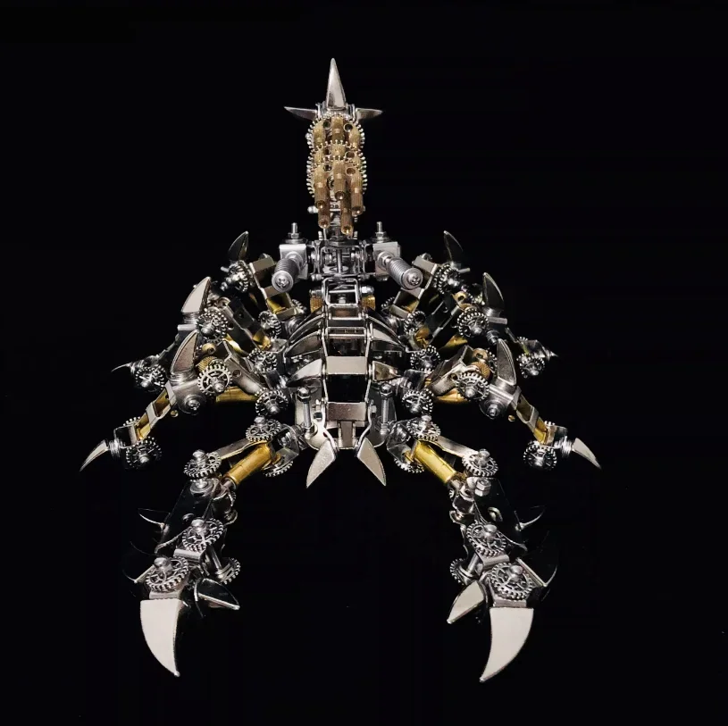 Puzzle 3D mechaniczna bitwa skorpion DIY montaż metalowy Model Punk Mecha zestawy do budowania modeli dla dorosłych zabawki dla dzieci prezent