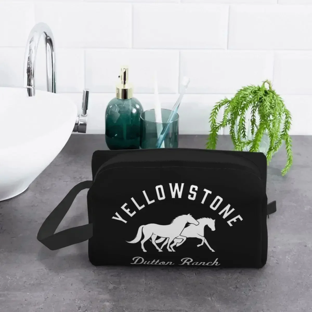 

Ranch Yellowstone сумка для туалетных принадлежностей Kawaii косметический органайзер для макияжа женский чехол для хранения красоты Dopp Kit Case