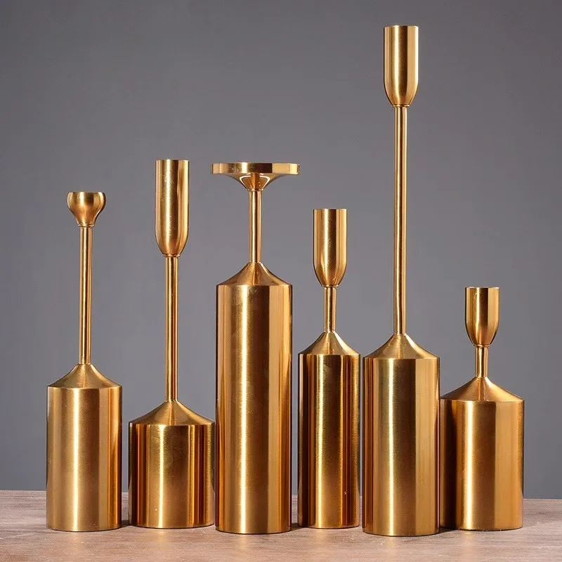 

Luxury Living Room Candle Holder Golden Nordic Centre Modern Metal Candle Holders Wedding Centre De Table Mariage Decoration