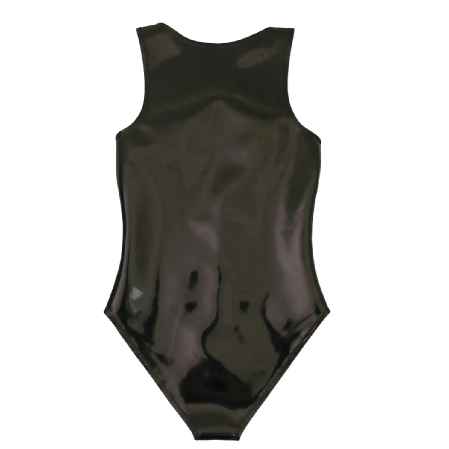 남성 섹시 PU 가죽 원피스 슬림 슬리브리스 바디슈트 코르셋 바디 쉐이퍼 무대 공연용